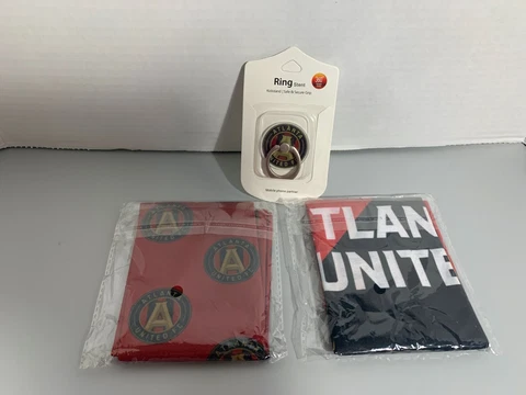 For Atlanta United FC Fans 2 Neck Gaiters and Phone Kickstand Ring NEW Cover