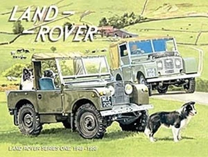 Land Rover Series 1 w. Sheepdogs (ls) small steel sign  200mm x 150mm (og) - Picture 1 of 1