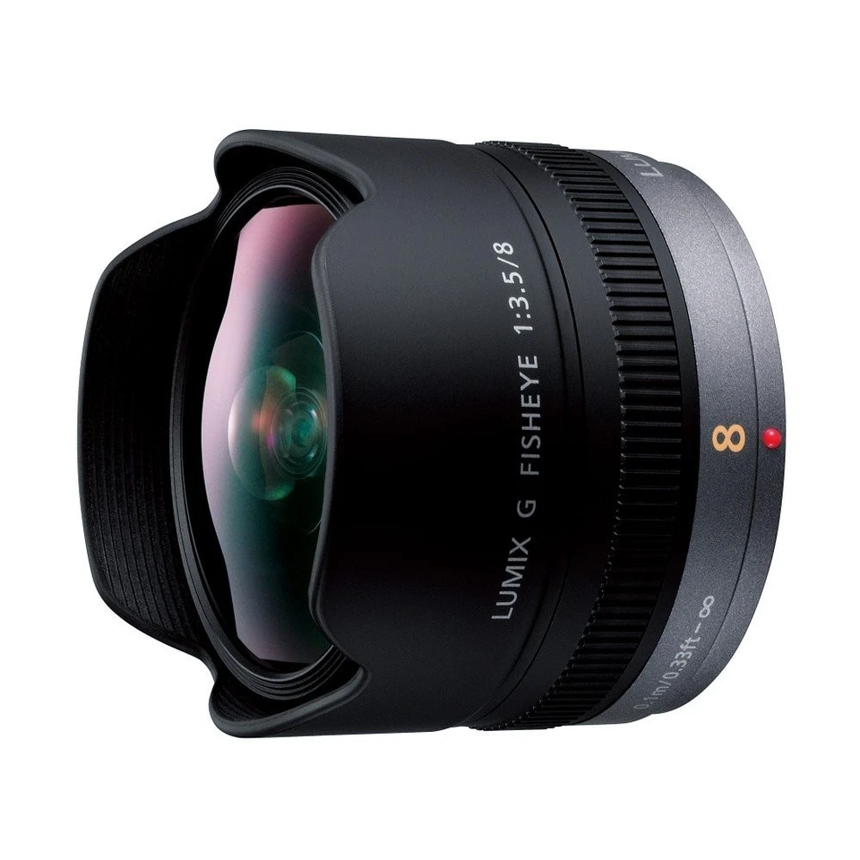 Panasonic Single Focus Fisheye Lens for Micro Four Thirds Lumix G FISHEYE 8mm/F3 - Image 1 of 4