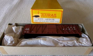 Accurail HO Scale Kit #4206 40' O.B. Box Steel Ends Ann Arbor Car #AA 73838 - Bild 1 von 3
