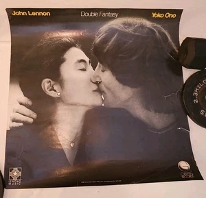 John Lennon & Yoko Ono 1980 Double Fantasy Original Poster 23x23. Rare.  - Picture 1 of 4