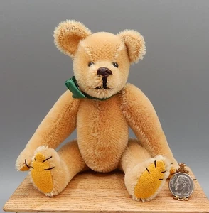 Vintage Artisan Mohair Jointed Teddy Bear 5" - Picture 1 of 10