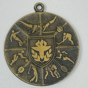 Internationale Sportmedaille gravierbar 2 Zoll Vintage 1990er 1,75" - Bild 1 von 9