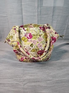Vera Bradley Retired Make Me Blush Shoulder Bag Zip Pockets Tote Handbag Purse - Picture 1 of 6