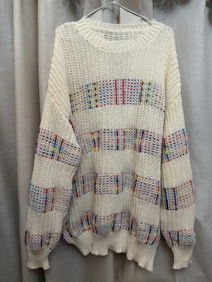 Colourful Cream Jumper Size 26 - 28 - Image 1 of 4