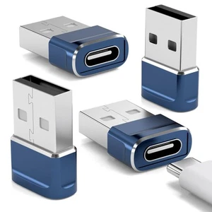 USB to USB C Adapter 4 Pack,Type-C Female to USB A Male Carplay Car Play Char... - Photo 1 sur 7
