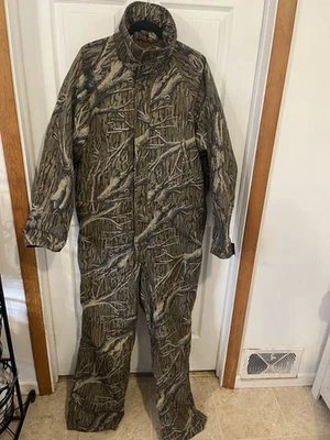 Vintage Men’s Columbia Mossy Oak Thermal Coverall DUCK CAMO Hunting Size L ? - Image 1 of 4