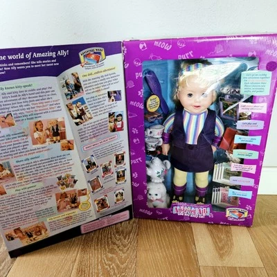 Playmates Amazing Ally and Her Kitty Cat Doll Blond Blue Eyes Sealed New in Box  - Image 1 of 4