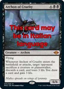 MTG ARCHON OF CRUELTY FOIL EXC - ARCONTE DELLA CRUDELTÀ - MH2 - MAGIC - Picture 1 of 1