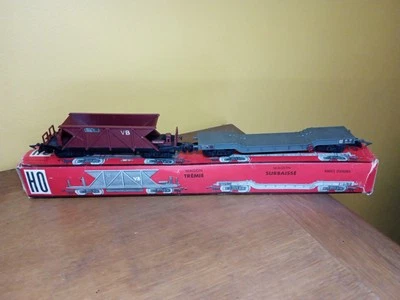 JOUEF, Échelle HO, Ensemble 1 Wagon-tremie + 1 plat surbaissé,  Réf : 657/658. - Photo 1/4