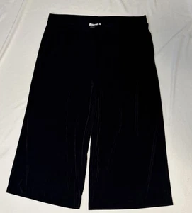 Chicos Travelers Size 4 Blue Pull On Slinky Wide Leg Mesh Pants XXL Stretch Comf - Picture 1 of 9