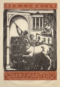 ITALO ZETTI: Exlibris for Gianni Mantero; in Passepartout - Imagen 1 de 2