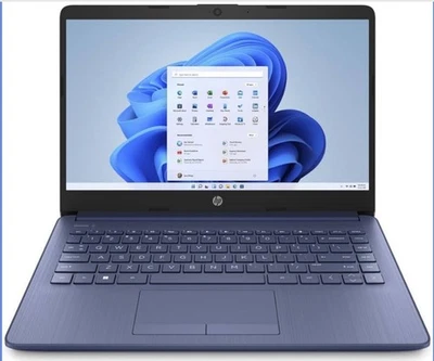 HP 14" Windows Stream. Intel Processor N4120 8GB + 128GB Memory Card! 64GB Blue - Image 1 of 4