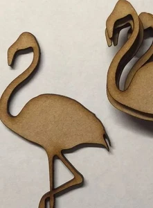  Fenicottero in legno forme artigianali decorazioni vuote spessore 6 mm mdf abbellimento - Foto 1 di 2