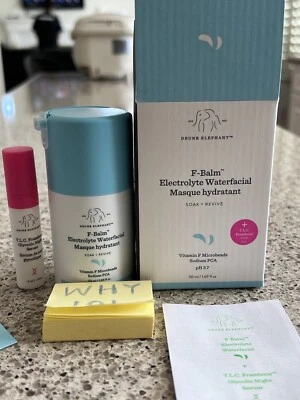 DRUNK ELEPHANT F-Balm Electrolyte Waterfacial Mask 1.69oz/50mL + TLC Framboos - Image 1 of 4