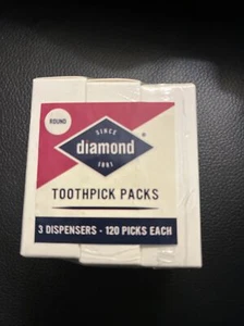 Diamond Toothpick Dispenser Packs, 3 Count, 120 Toothpicks Each - Picture 1 of 2