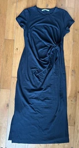 Peruvian Connection Dress Womens Medium Black Maxi Pima Cotton Spandex - Picture 1 of 6