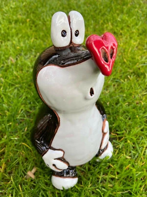 Keramik Maulwurf Kantenhocker Zaunhocker Gartenstecker Deko Räuchermännchen - Bild 1 von 4