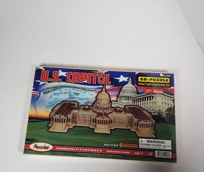 U.S. Capitol 3D Puzzle – 277 Pieces Foamboard Advanced Level Ages 8+ New Sealed - Image 1 of 4