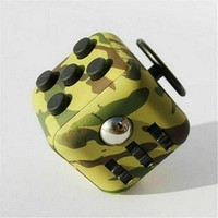 Camouflage Blue Fidget Cube Toy Anxiety Stress Relief Focus Attention Ebay