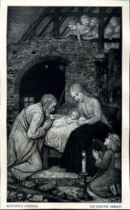 Matthäuss Schiestl -- El nacimiento de Cristo -- de 1919 -- - Imagen 1 de 1