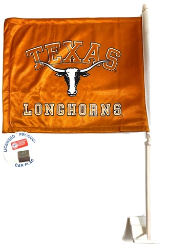 Texas Longhorns Car Flag Burnt Orange 13x11 by Olympus Official Licensed NEW Cover