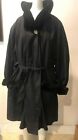 Auth Yves Saint Laurent Fourrures Coat Outer Hooded Cotton Black !!! Viba