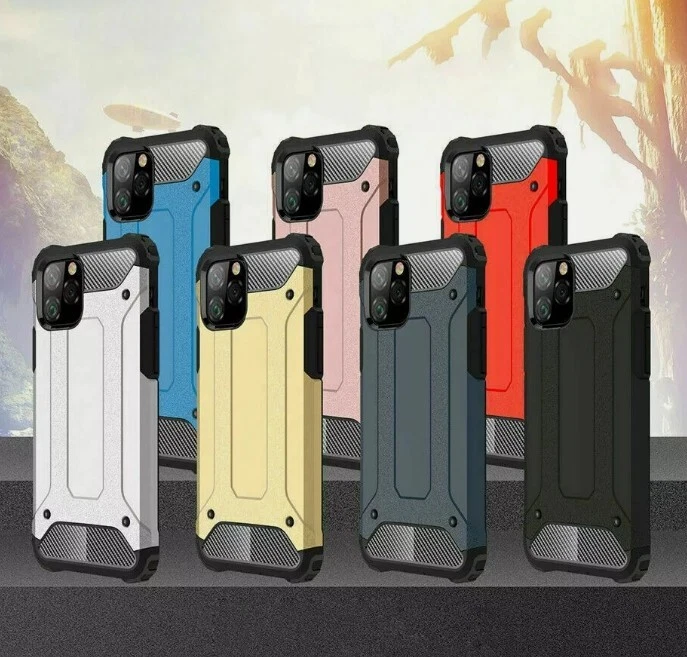 Shockproof Hard Armor Case For iPhone 16 14 15 16 Pro Max 13 12 Pro 11 XR 7 8 SE - Image 1 of 4