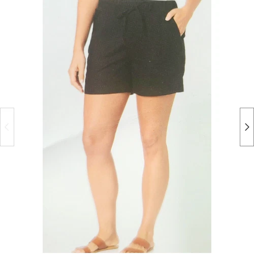 Briggs Ladies' Linen Blend Pull-On Shorts SIZE L COLOR BLACK