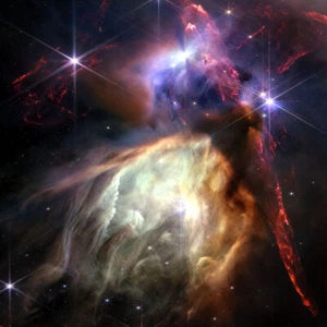 Rho Ophiuchi Sternentstehungsnebel James Webb Weltraumteleskop Foto Kunstdruck - Bild 1 von 1