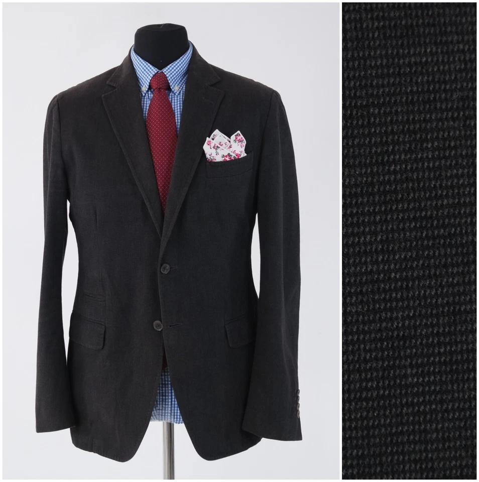 Abrigo Deportivo Para Hombres MASSIMO DUTTI 42R Talla EE. UU. Marrón Oscuro Algodón Blazer Chaqueta de Verano Foto 1 de 4