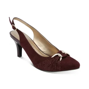Karen Scott Women's Giselee Slingback Pumps, Wine Size 5M - Picture 1 of 5