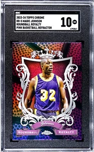 Magic Johnson 2023-24 Topps Chrome Pink Roundball Royalty Basketball SGC 10 - Picture 1 of 2