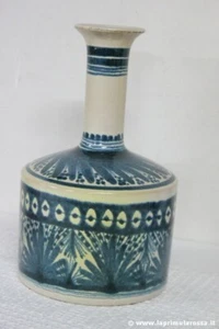 VASO IN CERAMICA DI DESIGN  FIRMATO F. SANTI ANNI 70 PORTA FIORE - Foto 1 di 5