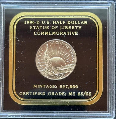 1986-D Uncirculated Statue Of Liberty Half Dollar - Image 1 of 2