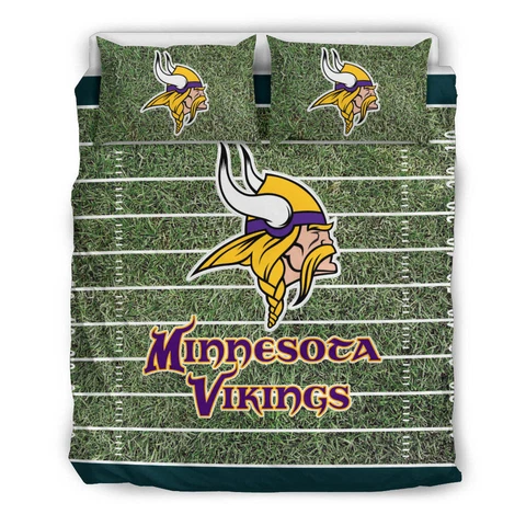 Minnesota Vikings 3PCS Bedding Set Pillowcase Duvet/Comforter/Quilt Cover Gift Cover
