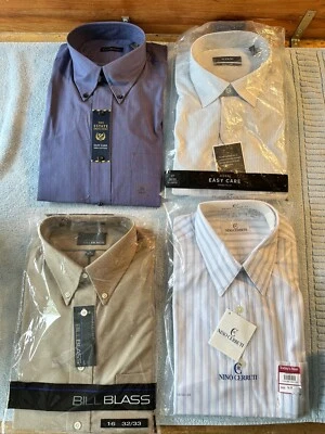 Camisas de vestir con 4 botones para hombre talla 16 32/33 Alfani Bill Blass Nino Cerruti Foto 1 de 4