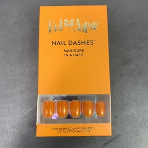 Red Aspen JAQI-O-LANTERN Short Square Pop On Nail Dashes New Halloween Nails - Picture 1 of 4
