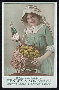c1910 Henley & Son Cider Newton Abbot Henly's Cyder Advertising Postcard B113 - Picture 1 of 2