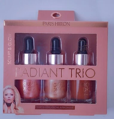 Paris Hilton Radiant Trio 3 piezas rubor brillo y bronceador gotas 20 ml cada una Foto 1 de 4