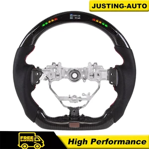 LED Carbon Fiber Steering Wheel For 2013-2020 LEXUS IS350 IS250 w/ Vibration - Picture 1 of 7