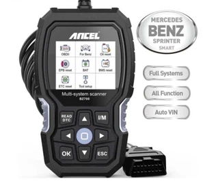 ANCEL BZ700 OBD2 Code Reader Professional for Mercedes for Benz All System ABS - Picture 1 of 6