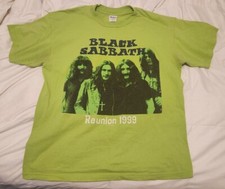 BLACK SABBATH 1999 REUNION XL SHIRT OZZY OSBOURNE RAT SALAD NEON GREEN SWEETLEAF