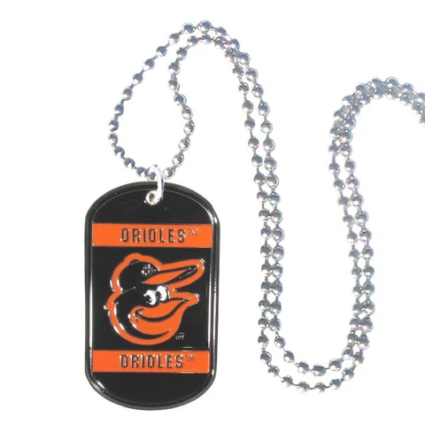 Baltimore Orioles Metal Dog Tag Necklace MLB Licensed Baseball Jewelry Cover