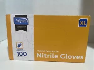 Guantes médicos desechables Inspire XL azul cobalto - caja de 100 sin polvo - Imagen 1 de 3