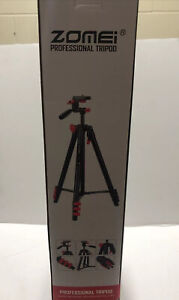 ZOMEI 55" Professional Aluminum Travel Portable Camera Tripod Black And Red
