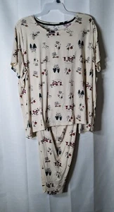 DAMEN NEU MIT ETIKETT LET'S GO CAMPING THEMA PYJAMA SETS GRÖSSE LG, XL, 2X, 3X - Bild 1 von 3