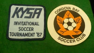 Parche Club de Fútbol Cordova Bay Victoria y Torneo Invitacional KYSA 1987 - Imagen 1 de 2
