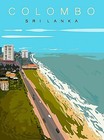 Colombo Sri Lanka Southeast Asia Retro Travel Advertisement Art Poster Print