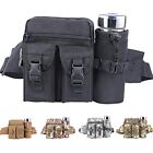 Tactical Molle Waist Pack Military Bag Fanny Pack with Water Bottle Pouch Holder